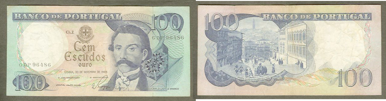 Portugal 100 escudos 30.11.1965 gVF